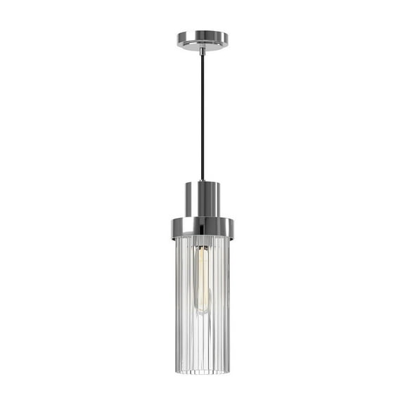 PD435605CHCR-Alora Lighting-Kent - 1 Light Pendant-14.75 Inches Tall and 5 Inches Wide-Chrome Finish -Traditional Installation
