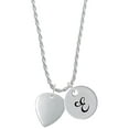 thumbnail image 1 of Delight Jewelry Silvertone Large Guitar Pick Silvertone Script Initial Disc - E - Charm Necklace, 20"+3", 1 of 4