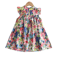 thumbnail image 1 of LYMAYTER Robe Décontractée pour Fille Robe pour Tout-Petit à Boutons Robe Fleurie Sans Manches Robes Trapèze Été avec Boutons Robes, 1 of 8