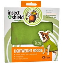 Insect Shield for Pets Lightweight Hoodie, Green, X-Small