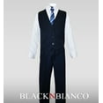 thumbnail image 3 of Boys Dark Navy Pinstripe Suit complete outfit dresswear, 3 of 6