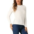 thumbnail image 3 of INSPIRE CHIC Basic Knit Sweater for Women's Stretchy Long Sleeve Crew Neck Casual Sweater Tops, 3 of 4