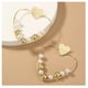 thumbnail image 5 of HomeKingdee Fashion Exaggerated Vintage Peach Heart Earrings with Pearl - Gold Color​en Alloy Dangle Earrings for Women, Ideal for Gifts, Parties, and Holidays, 5 of 5