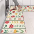 thumbnail image 2 of Kitchen Rugs Sets Of 2,Pioneer Flower Floral Print Pattern Anti Fatigue Kitchen Mat Rugs Non Slip Washable,Decorative Kitchen Floor Mats for Kitchen,Sink,Laundry,17"X47", 2 of 5