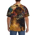 thumbnail image 3 of Sikiie Colorful Bull Western Man Men's Wrinkle Free Untucked Cuban Shirt Business Casual Button Down Shirts Short Sleeve ShirtMedium, 3 of 5