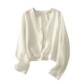 thumbnail image 1 of Chbgutlmr Cardigans for Women Long Sleeve V Neck Open Front Blouses Outdoor Active Sun Protection Tops, 1 of 8