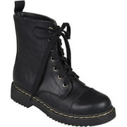 Brinley Co. Women's Lace-up Round Toe Boots