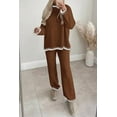 thumbnail image 3 of PRETTYGARDEN Women's 2 Piece Knit Sweater Outfit Casual Long Sleeve Pullover Wide Leg Pants Tracksuit Loungewear Set, 3 of 8