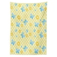 thumbnail image 3 of Ambesonne Checkered Tablecloth Rectangular Table Cover, Daisy Butterfly, 60"x84", Pale Blue Pale Blue, 3 of 4