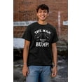thumbnail image 4 of Man Behind The Bump Baby Announcement Men's Big & Tall Crewneck Graphic Tee Brisco Brands 2X, 4 of 5