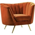thumbnail image 2 of Home Square 3-Piece Set with Accent Chair Loveseat & Sofa in Cognac and Gold, 2 of 10