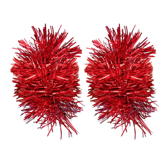 ruhuadgb Tinsel Bracelet,phoe 1 Pair Tinsel Bracelet Colorful Squad Tinsel Wristband Red