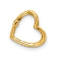 thumbnail image 3 of 14K Yellow Gold Charm Pendant Diamond Round Aa Heart Chain Slide, 3 of 4