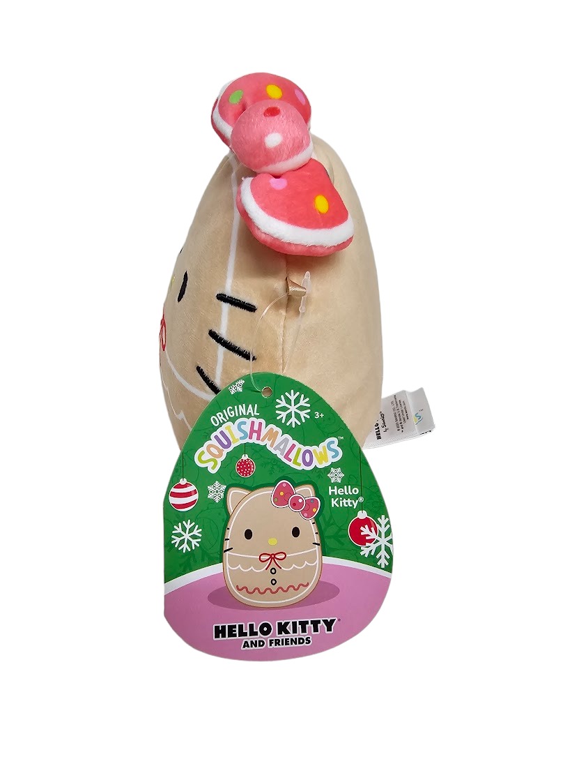 Squishmallows 8 Hello Kitty Gingerbread - Official Kellytoy Christmas Plush - Collectible Soft & Squishy Hello Kitty Stuffed Animal Toy