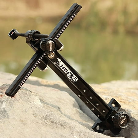 AMEYXGS Archery Recurve Bow Sight T Shape Single Pin Target Practice (Black/6inch)