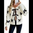thumbnail image 2 of Cárdigan de Punto Y2K con Lazo Frontal para Mujer Crema L, 2 of 10
