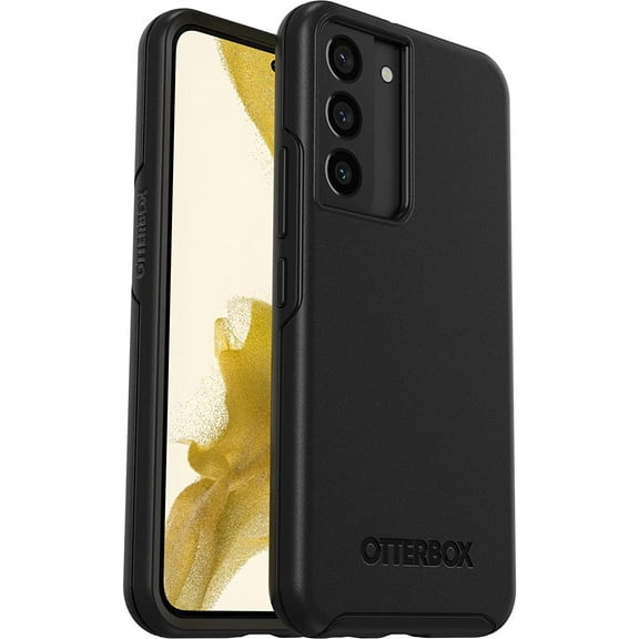 OtterBox Galaxy S22 Symmetry Series Case - BLACK, Ultra-Sleek, Wireless Charging Compatible, Raised Edges Protect Camera  Screen