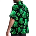 thumbnail image 3 of Saint Patrick's Day Men's Short Sleeve Hawaiian Poplin Shirt - Casual Printed Button Down Summer Beach Shirt for Men, 3 of 6
