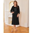 thumbnail image 4 of Vestido de lentejuelas GRACE KARIN Mother of The Bride con chaqueta negra, 4 of 4