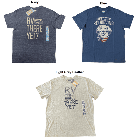 State Of Mine Men's Ultra Soft Graphic 'Dont Stop Retrieving' Tee (Blue, XXL)