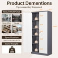 thumbnail image 4 of Fesbos Metal Garage Storage Cabinet with 2 Doors and 5 Adjustable Shelves - 71" Steel Lockable File Cabinet,Locking Tool Cabinets for Office,Garage, 4 of 8