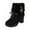 Black, variant on Women's Ankle Boots Casual Heel Platform Winter Warm Lined Mid Calf Booties Comfortable Footwear