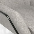 thumbnail image 6 of Pemberly Row Fabric Accent Chair with Black Powder Coated Sled Base in Beige, 6 of 6