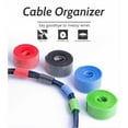 thumbnail image 3 of Protector Cable Storage Self Adhesive Fastener Tape Cable Ties Reusable Double Side Hook Loop Cable Tie Wires Management Straps Blue 3M, 3 of 6