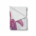 thumbnail image 2 of Turtle Soft Flannel Fleece Throw Blanket, Totem Animal Motifs Vortex Circle and Triangle Shapes on the Shell, Cozy Plush for Indoor and Outdoor Use, 50" x 70", Multicolor, by Ambesonne, 2 of 6