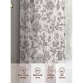 thumbnail image 6 of Farmhouse Grey Sheer Curtains 108 Inch Length 2 Panels Set for Living Room/Bedroom, Vintage Flower Leaf Botanical Plant Curtain Sheers Drapes Rod Pocket Curtains Window Treatment Set 52''x108''x2, 6 of 7