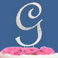 thumbnail image 1 of Fully Covered in Crystal Monogram Wedding Cake Topper Letter - Letter G, 1 of 2