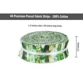 thumbnail image 6 of Soimoi 40Pcs Tie Dye Print Precut Fabrics Strips Roll Up 1.5x42inches Cotton Jelly Rolls For Quilting - Green, 6 of 6