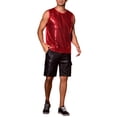 thumbnail image 2 of INSPIRE CHIC Men's Patchwork Sleeveless Party Night Out Sparkle Sequin Tank Top M Red, 2 of 6