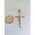 thumbnail image 5 of 14K Gold Filled Mens Cross Pendant, Crucifix Pendants, Religious Pendant 48x28mm Rustic Cross Pendant for Gift / Dije de Cruz Oro Laminado para Hombre, 5 of 5