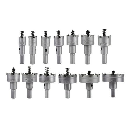 

Sardfxul 13PCS Hardened Alloy Stainless Steel Tapper for Electric Drill Hole Drilling Bit