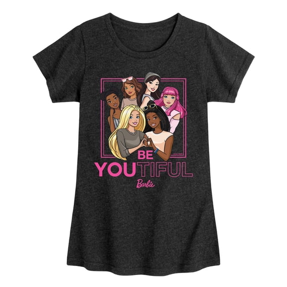 Barbie - BeYOUtiful - All Girls Are Beautiful - Toddler And Youth Girls Raglan Graphic T-Shirt