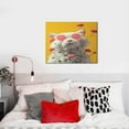 thumbnail image 4 of Lsque Floral Sunglasses Cat Art Print Wall Art – Decorative Picture for Living Room, Bedroom, and Office (Horizontal), 4 of 6