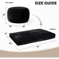 thumbnail image 3 of Convertible Large Memory Foam Bean Bag Bed, Boneless Chair & Sofa with Corduroy Cover - Soft  Couch Alternative for Adults, Perfect for Reading, Gaming, Resting in Bedroom/Living Room (Black), 3 of 9