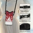 thumbnail image 5 of SEANATIVE Mini Cellphone Crossbody Bag for Woman Man Neoprene Smartphone Pouch Bag Shockproof and Waterproof Open Pocket Design Phone Bag for Travel Beach, Christmas Tree Snowflake Red White, 5 of 7