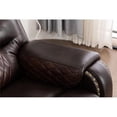 thumbnail image 4 of Ilyiano Two Tone Faux Leather Three-PC Livingroom Reclining Set In Brown, 4 of 4