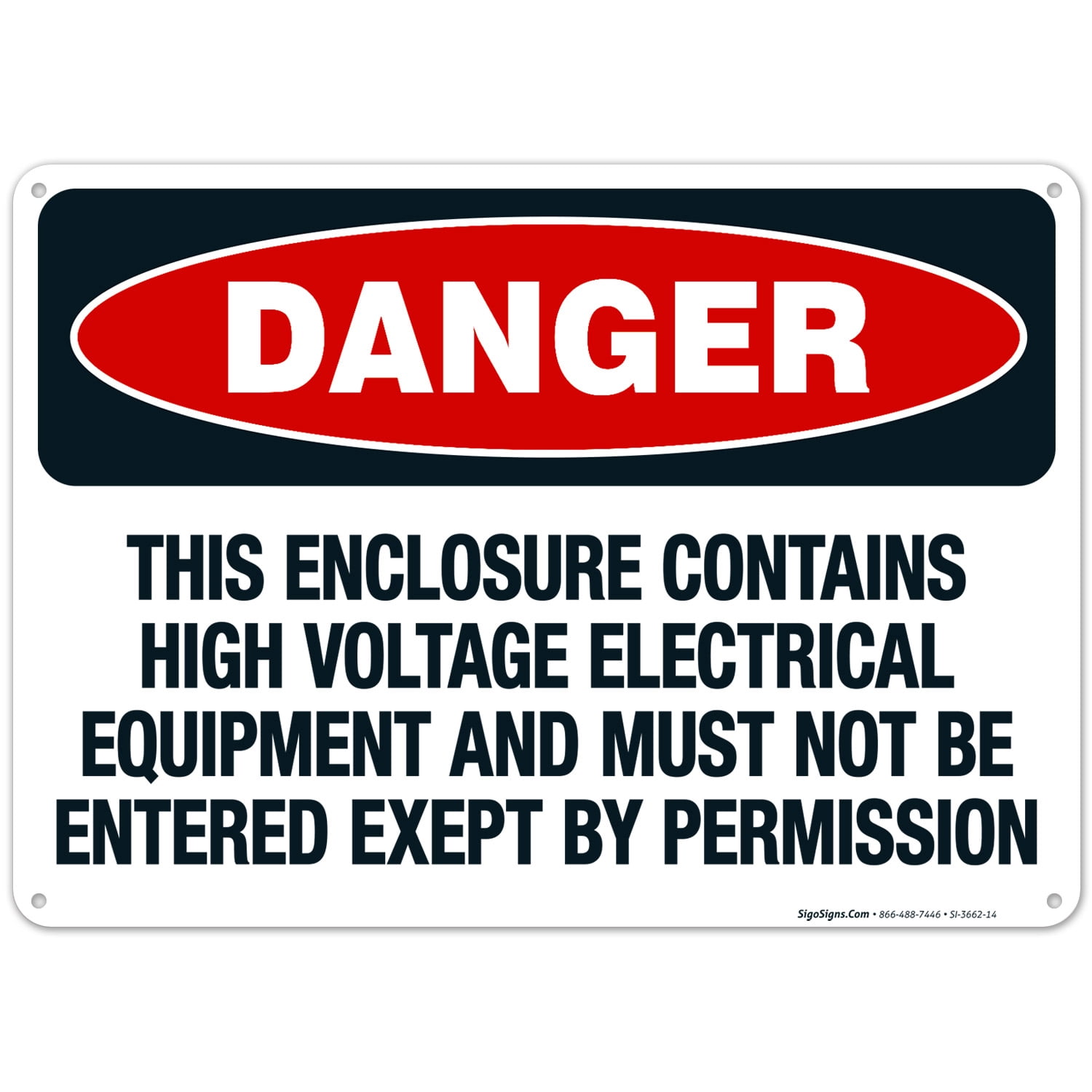 This Enclosure Contains High Voltage Electrical Equipment Sign, OSHA ...