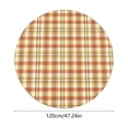 thumbnail image 3 of Fall Leaf Round Tablecloth, Rustic Farmhouse Thanksgiving Holiday Polyester Circle Table Cover for Dining Room Home Decor 47 In C, 3 of 6