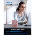 thumbnail image 3 of Desk Fan Battery Operated, Portable USB Rechargeable Fan, 2000mAh 180° Tilt Folding Personal Fan With Power Display, 100 Speeds Ultra Quiet Table Fan for Desktop, Home, Travel, 3 of 7