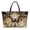 Beige - Vintage Butterfly, variant on ZUXONGSY American Flag Cow Skull Print Tote Bag for Women Travel Tote Handbag Top Zipper Shoulder Purse Large Capacity Pu Leather Commuter Bags