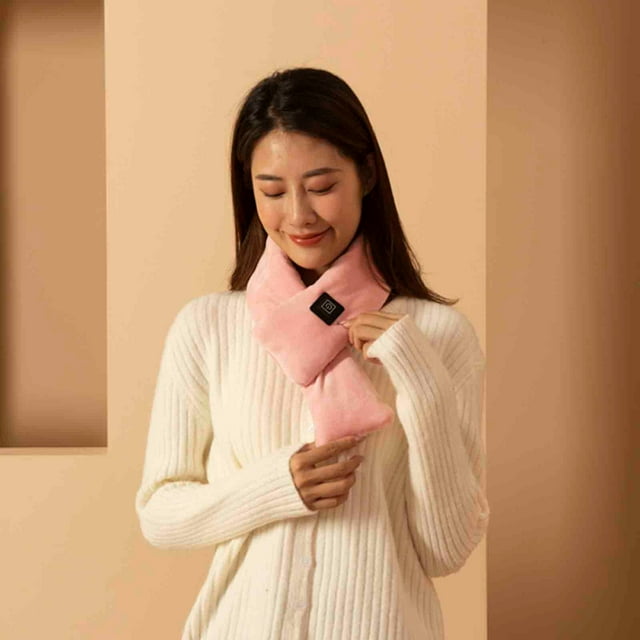 Fiudx Bufanda Térmica con Carga Usb para Invierno, Ajustable En 3 Temperaturas, Tela Suave y Cómoda, Ideal para Actividades Al Aire Libre, Regalo Perfecto de Navidad, Tamaño 110 X 10 Cm, Fácil de Lav
