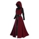 thumbnail image 2 of Halloween Mujeres Casual Tallas grandes 2 piezas Sólido Sin mangas Con capucha + Conjunto de mini vestido de encaje de manga larga Pompotops  qwe25013, 2 of 6