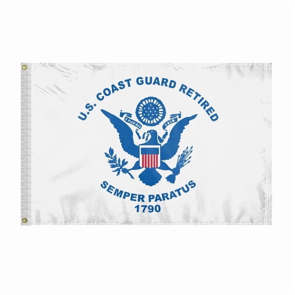 AGAS Coast Guard Retired 5x8ft Nylon Flag