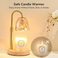 thumbnail image 6 of 2 Pack Candle Warmer Lamp with Dimmer Timer, Wax Warming Lights with 4 Candle Heating Bulbs, Wood Base Height Adjustable, Wax Melter Lamp for Home Decor, 6 of 9