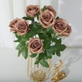 thumbnail image 4 of wirlsweal Artificial Rose Great Fidelity Not Withered Non-fading Easy Care Decorative Home Decoration 9 Bulbs Wedding Party Imitation Rose Balcony Decor Stuff, 4 of 10