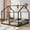 Black/Metal, variant on Mirightone Floor Bed for 2 , Wooden Double Twin Bed for Two , Box Spring Needed,Montessori Bed Frame with Fence Railings, Grey